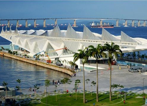 Entrance to the Museum of Tomorrow. Rio de Janeiro, BRAZIL