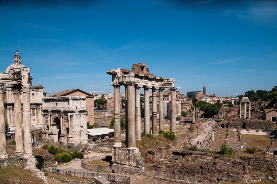 Ancient Rome, Colosseum, Forum and Palatine., Rome, ITALY